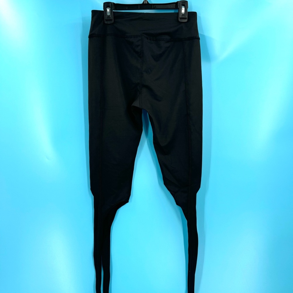 Womens Bandage Skinny Sport Yoga Leggings - Black - Picture 6 of 10